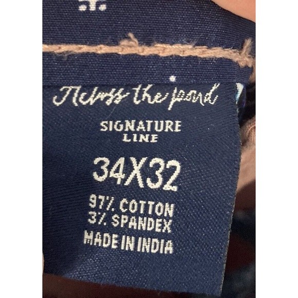 Across The Pond‎ Mens Chino Pants Mauve Size 34x 32 - Picture 7 of 7